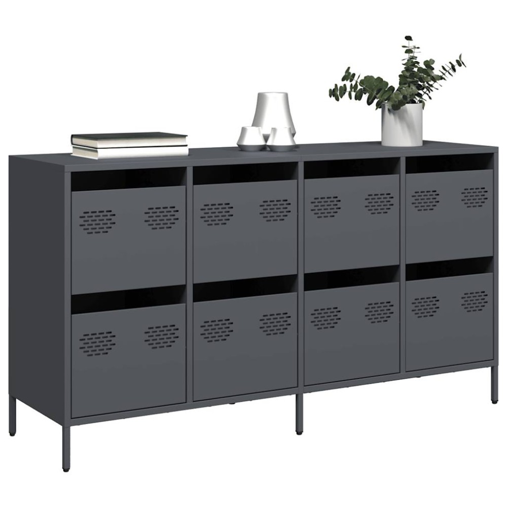 vidaXL Ντουλάπι Ανθρακί 135x39x73,5cm από Χάλυβα Ψυχρής Έλασης 1 τεμ.