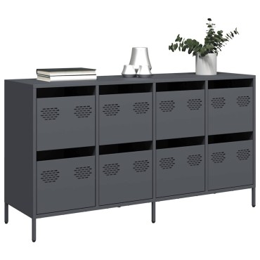 vidaXL Ντουλάπι Ανθρακί 135x39x73,5cm από Χάλυβα Ψυχρής Έλασης 1 τεμ.