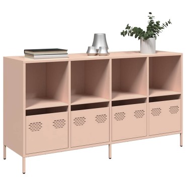 vidaXL Ντουλάπι Ροζ 135x39x73,5cm από Χάλυβα Ψυχρής Έλασης 1 τεμ.