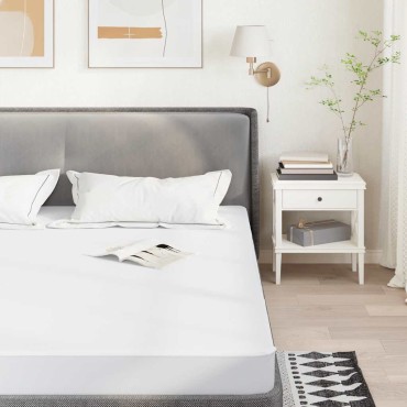 vidaXL Προστατευτικό στρώματος Λευκό 90x190cm Αδιάβροχο - Μονό