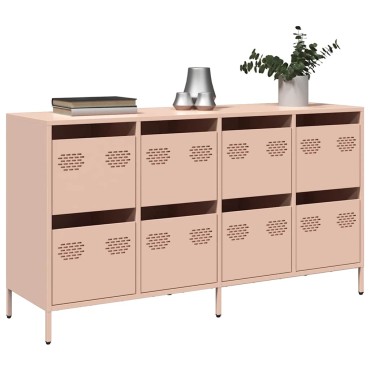 vidaXL Ντουλάπι Ροζ 135x39x73,5cm από Χάλυβα Ψυχρής Έλασης 1 τεμ.