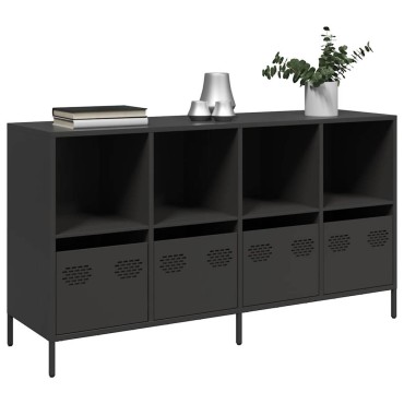 vidaXL Ντουλάπι Μαύρο 135x39x73,5cm από Χάλυβα Ψυχρής Έλασης 1 τεμ.