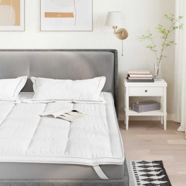 vidaXL Προστατευτικό στρώματος Λευκό 90x190cm - Μονό