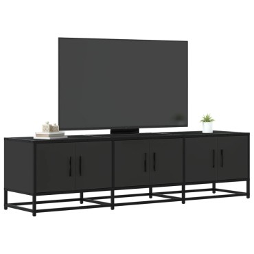vidaXL Έπιπλο Τηλεόρασης Μαύρο 150x35x41cm Επεξεργ. Ξύλο / Μέταλλο