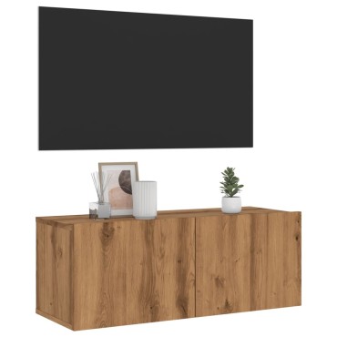 vidaXL Επίτοιχο ντουλάπι τηλεόρασης Artisan Oak 80x30x30cm