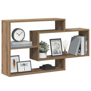 vidaXL Ράφι τοίχου Artisan Oak 104x20x58,5cm Κατασκευασμένο ξύλο 1 τεμ.