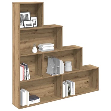 vidaXL Ντουλάπι βιβλίων Artisan Oak 157x24x160cm Κατασκευασμένο ξύλο 1 τεμ.