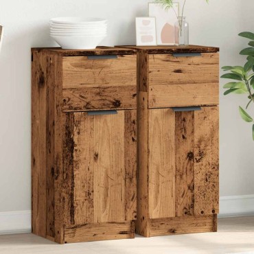 vidaXL Ντουλάπια 2 τεμ. Παλαιό ξύλο 30x30x70cm Επεξεργασμένο Ξύλο