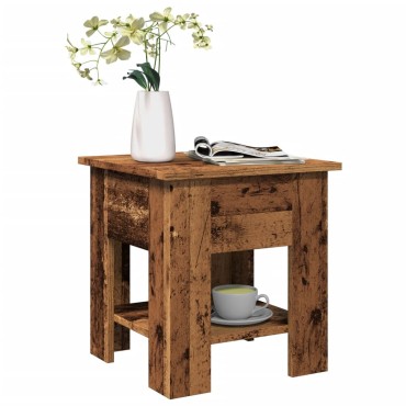 vidaXL Τραπεζάκι σαλονιού παλιό ξύλο 40x40x42cm Ξύλο μηχανής 1 τεμ.