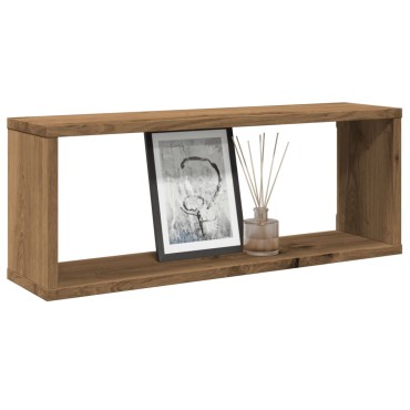 vidaXL Ράφια κύβων τοίχου 4 τεμ. Artisan Oak Κατασκευασμένο ξύλο