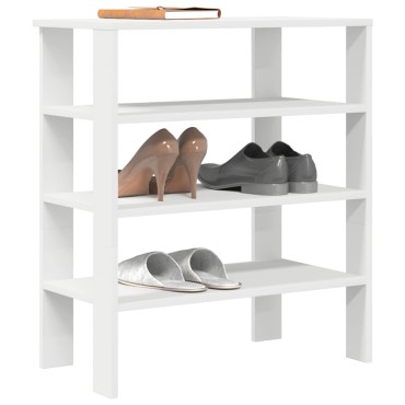 Ράφι παπουτσιών vidaXL Λευκό 61x32x70cm Κατασκευασμένο ξύλο