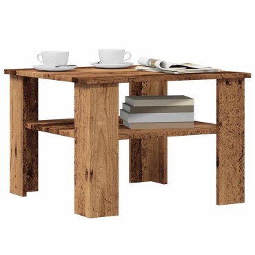vidaXL Τραπεζάκι σαλονιού παλιό ξύλο 60x60x42cm Ξύλο μηχανής 1 τεμ.
