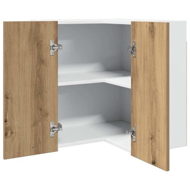 vidaXL κρεμαστό γωνιακό ντουλάπι Lyon Artisan Oak 57x57x60cm