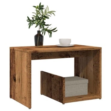vidaXL Side Table Παλιό ξύλο 59x36x38cm Κατασκευασμένο ξύλο