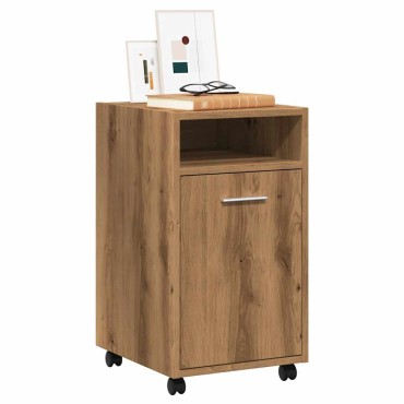 ντουλάπι vidaXL με ροδάκια Artisan Oak 33x38x60cm Κατασκευασμένο ξύλο