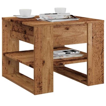 vidaXL Τραπεζάκι σαλονιού Παλιό ξύλο 55,5x55x45cm Κατασκευασμένο ξύλο 1 τεμ.