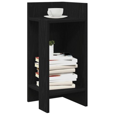 vidaXL Πλαϊνά Τραπεζάκια 2 τεμ. με Ράφι Μαύρο 25,5x27x60cm