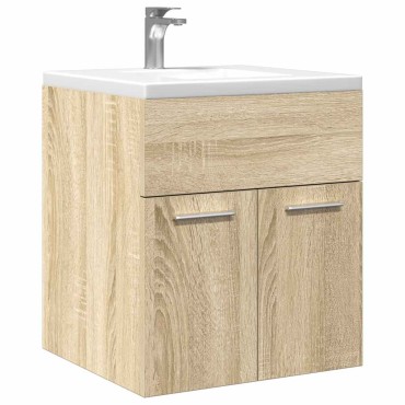 vidaXL Ντουλάπι νιπτήρα μπάνιου Sonoma Oak Κατασκευασμένο ξύλο 41x38,5x46cm