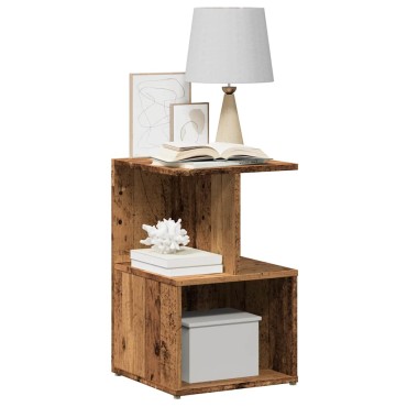 vidaXL κομοδίνο ντουλάπι παλιό ξύλο 35x35x55cm κατασκευασμένο ξύλο 1 τεμ.