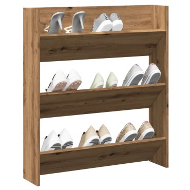 vidaXL Ντουλάπι παπουτσιών τοίχου Artisan Oak Κατασκευασμένο ξύλο 80x18x90 cm