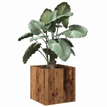 vidaXL Κουτί γλάστρας Παλιό ξύλο 40x40x40 cm Κατασκευασμένο ξύλο