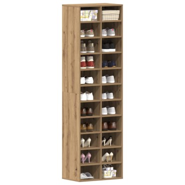 vidaXL Ντουλάπι παπουτσιών Artisan Oak 54x34x183cm Κατασκευασμένο ξύλο