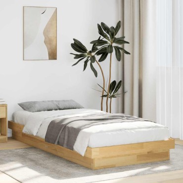 vidaXL Πλαίσιο κρεβατιού χωρίς στρώμα 80x200 cm Ξύλο μασίφ δρυός