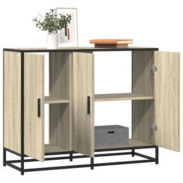 vidaXL Sideboard Sonoma Oak 94x35x76cm Κατασκευασμένο ξύλο 1 τεμ.