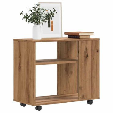 vidaXL Side Table Artisan Oak 70x35x55cm Κατασκευασμένο ξύλο
