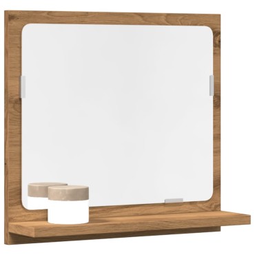 vidaXL Ντουλάπι καθρέφτη μπάνιου Artisan Oak Κατασκευασμένο ξύλο 40x11x37 cm 1 τεμ.
