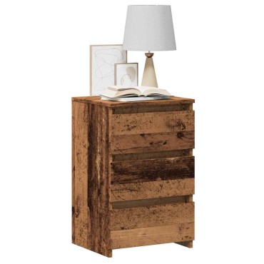 vidaXL Κομοδίνο παλιό ξύλο 40x35x62,5cm Κατασκευασμένο ξύλο 1 τεμ.