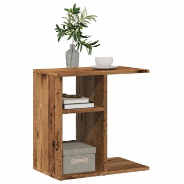 vidaXL Side Table Παλιό ξύλο 50x30x50cm Κατασκευασμένο ξύλο