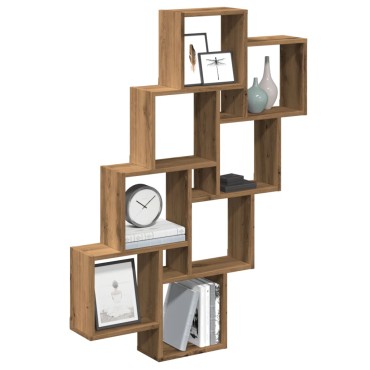 vidaXL Ράφι κύβος τοίχου Artisan Oak 90x15x119,5cm Κατασκευασμένο ξύλο 1 τεμ.