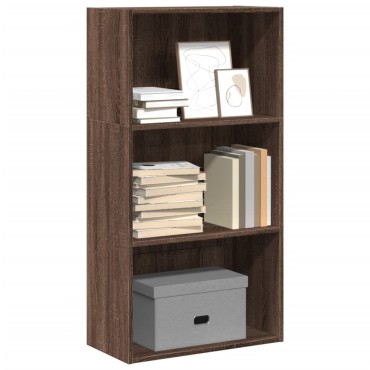 vidaXL Βιβλιοθήκη καφέ δρυς 60x30x114cm Ξύλινη κατασκευή 1 τεμ.