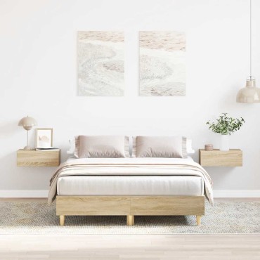 vidaXL Πλαίσιο κρεβατιού χωρίς στρώμα 140x190cm Επεξεργασμένο Ξύλο 1 τεμ. - Διπλό
