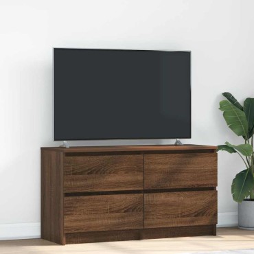 vidaXL Έπιπλο Τηλεόρασης Καφέ Δρυς 100x35x54cm Επεξ. Ξύλο