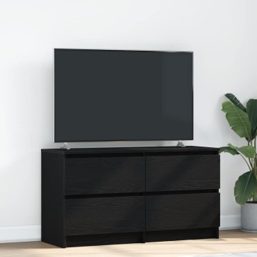 vidaXL ντουλάπι τηλεόρασης Μαύρο 100x35x54cm Κατασκευασμένο ξύλο