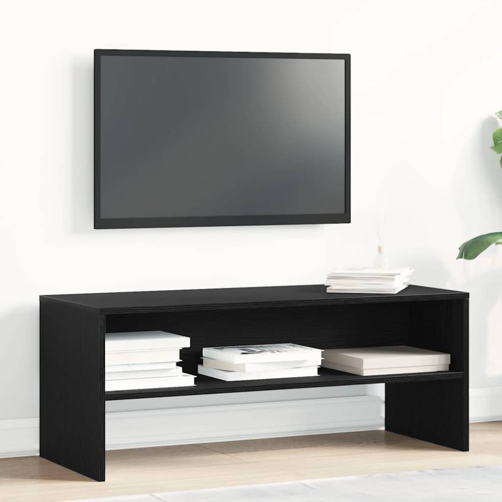 ντουλάπι τηλεόρασης vidaXL Μαύρη δρυς 100x40x40cm Κατασκευασμένο ξύλο