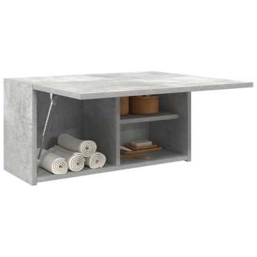 vidaXL Ντουλάπι τοίχου μπάνιου Γκρι μπετόν 60x25x30cm 1 τεμ.