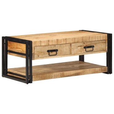 vidaXL Τραπεζάκι σαλονιού 90x50x38cm Στερεό ακατέργαστο ξύλο Mango 1 τεμ.