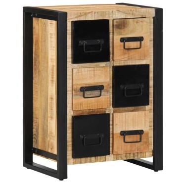 vidaXL Sideboard 50x35x70cm Στερεό ακατέργαστο ξύλο Mango 1 τεμ.