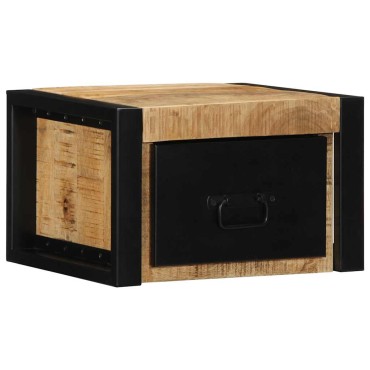 vidaXL Κομοδίνο 40x35x25cm Στερεό ακατέργαστο ξύλο Mango 1 τεμ.