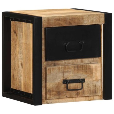 vidaXL Κομοδίνο 40x35x40cm Στερεό ακατέργαστο ξύλο Mango 1 τεμ.
