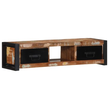 ντουλάπι τηλεόρασης vidaXL 100x30x25cm από μασίφ ξύλο αναγεννημένο