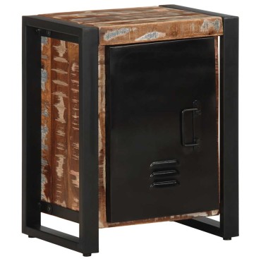 vidaXL Κομοδίνο Πολύχρωμο 40x30x51cm Στερεό ξύλο αναγεννημένο 1 τεμ.
