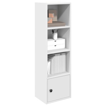 vidaXL Βιβλιοθήκη Λευκό 31x24x102cm Ξύλο μηχανικής κατασκευής 1 τεμ.