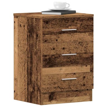 vidaXL ντουλάπι κομοδίνου Παλιό ξύλο 38x35x55cm Κατασκευασμένο ξύλο 1 τεμ.