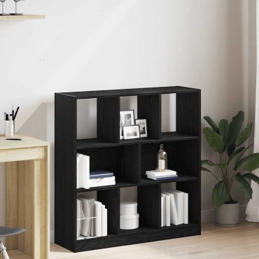 vidaXL Ντουλάπι βιβλίων Μαύρη βελανιδιά 97,5x29,5x100cm 1 τεμ.