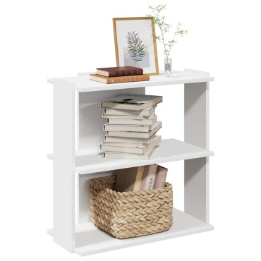 vidaXL Βιβλιοθήκη 3 επιπέδων Λευκό 60x30x60cm Ξύλινη κατασκευή 1 τεμ.