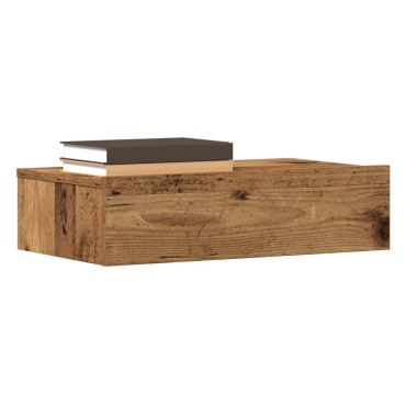 vidaXL Κομοδίνο Όψη Παλαιού Ξύλου 60x35cm από Επεξεργασμένο Ξύλο 1 τεμ.